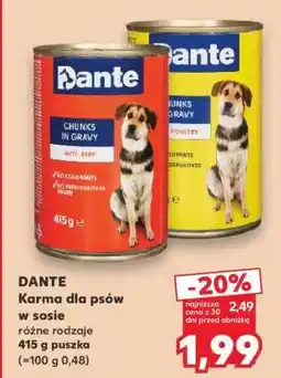 Kaufland DANTE Karma dla psów w sosie oferta
