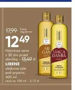 SuperPharm Olejkowy żel pod prysznic Lirene Argan oferta