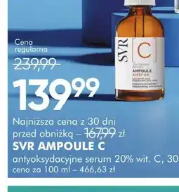 SuperPharm Antyoksydacyjne serum 20% wit. C SVR Ampoule oferta
