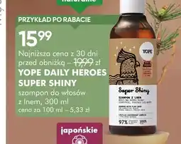 SuperPharm Szampon do włosów z lnem Yope Daily Heroes Super Shiny oferta
