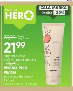 SuperPharm Żel myjący do twarzy Resibo Rich Peach oferta