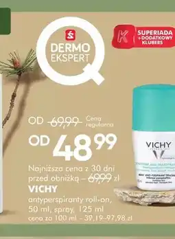 SuperPharm Vichy antyperspiranty roll-on spray oferta