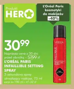 SuperPharm 3-sekundowy spray utrwalający makijaż Infaillible Setting Spray L'Oréal Paris oferta