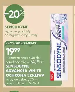 SuperPharm Pasta do zębów Sensodyne Advanced White ochrona szkliwa oferta