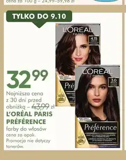 SuperPharm Farba do włosów L'Oréal Paris Préférence 3,0 Brasilia oferta