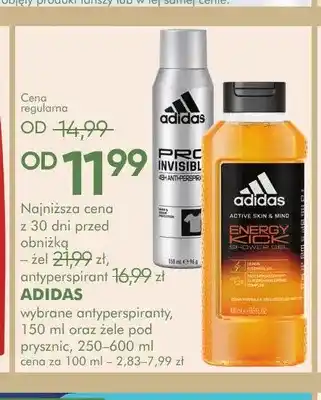 SuperPharm Antyperspiranty i żele pod prysznic Adidas oferta