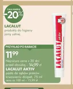 SuperPharm Pasta do zębów Lacalut Aktiv przeciw krwawieniu dziąseł oferta