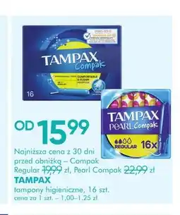 SuperPharm Tampony higieniczne Compak Regular Tampax oferta