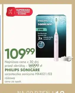 SuperPharm Szczoteczka soniczna HX4021/03 różowa Philips Sonicare oferta