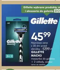 SuperPharm Maszynka do golenia Gillette Mach3 + 2 wkłady oferta