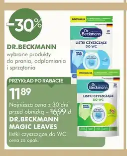 SuperPharm Listki czyszczące do WC Dr. Beckmann Magic Leaves oferta