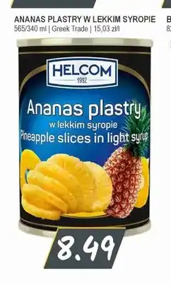 Słoneczko Ananas w puszce plastry w lekkim syropie Helcom oferta