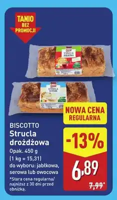 ALDI Strucla drożdżowa jabłkowa Biscotto oferta