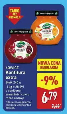 ALDI Konfitura extra z brzoskwiń Łowicz oferta