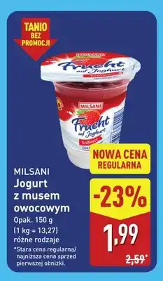 ALDI Jogurt z musem owocowym Milsani oferta