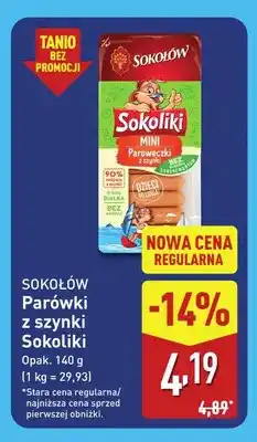 ALDI Parówki z szynki Sokoliki Sokołów oferta