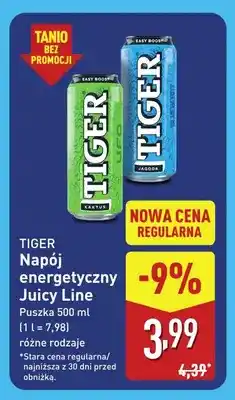 ALDI Napój energetyczny Juicy Line Tiger oferta