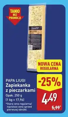 ALDI Zapiekanka z pieczarkami Papa Luigi oferta