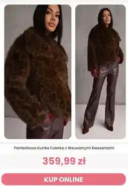 Renee Panterkowa kurtka futerko z wsuwanymi kieszeniami Renee oferta