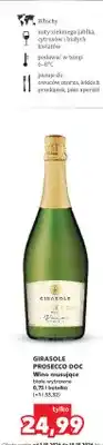 Kaufland Wino musujące Girasole Prosecco DOC wino białe wytrawne oferta
