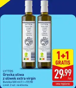 ALDI Lyttos Grecka oliwa z oliwek extra virgin oferta