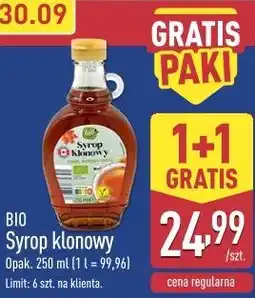 ALDI Bio Syrop klonowy oferta