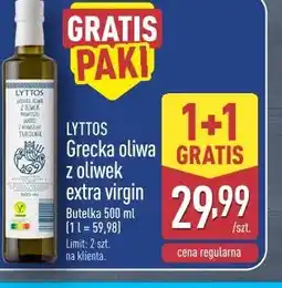 ALDI Lyttos Grecka oliwa z oliwek extra virgin oferta
