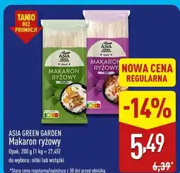 ALDI ASIA GREEN GARDEN Makaron ryżowy oferta