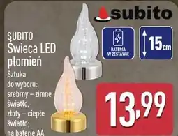 ALDI SUBITO Świeca LED płomień oferta