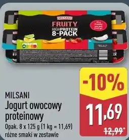 ALDI MILSANI Jogurt owocowy proteinowy 8-pack oferta