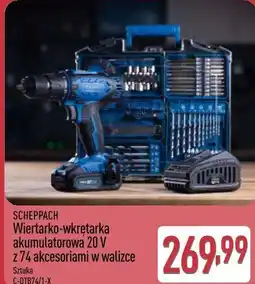 ALDI Scheppach Wiertarko-wkrętarka akumulatorowa 20 V z 74 akcesoriami w walizce oferta