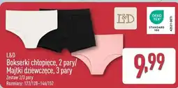 ALDI L&D Bokserki chłopięce, 2 pary / Majtki dziewczęce, 3 pary oferta