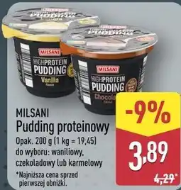 ALDI Milsani Pudding proteinowy oferta
