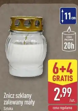 ALDI Znicz szklany zalewany mały oferta