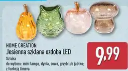 ALDI HOME CREATION Jesienna szklana ozdoba LED oferta