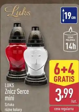 ALDI LUKS Znicz Serce mini oferta