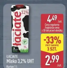 ALDI Łaciate Mleko 3,2% UHT oferta