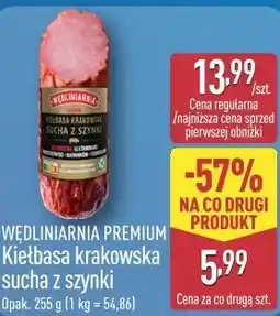 ALDI Wedliniarnia Premium Kiełbasa krakowska sucha z szynki oferta