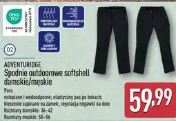 ALDI ADVENTURIDGE Spodnie outdoorowe softshell damskie/męskie oferta