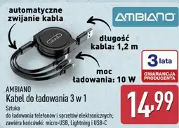 ALDI AMBIANO Kabel do ładowania 3 w 1 oferta