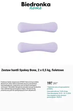 Biedronka Zestaw hantli Spokey Bone, 2 x 0,5 kg, fioletowe oferta