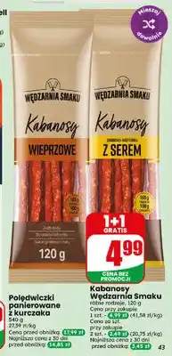 Dino Kabanosy drobiowo-wieprzowe z serem Wędzarnia Smaku oferta