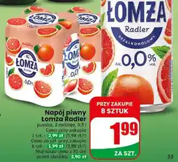 Dino Napój piwny Łomża Radler oferta