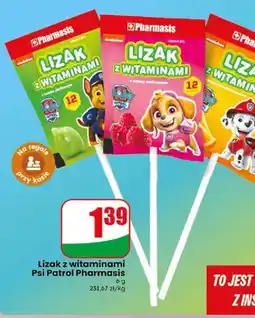Dino Lizak z witaminami jabłkowy Psi Patrol Pharmasis oferta