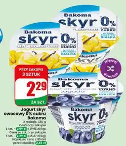 Dino Jogurt skyr owocowy 0% cukru Bakoma oferta