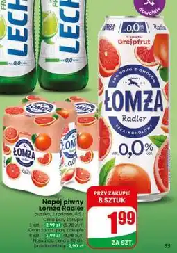 Dino Napój piwny Łomża Radler oferta