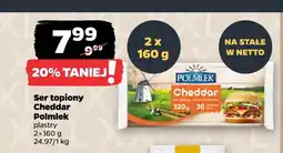 Netto Ser topiony Cheddar w plastrach Polmlek 2-pak oferta
