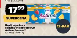 Netto Napój jogurtowy o smaku wieloowocowym Actimel Danone 12-pak oferta