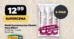 Netto Płatki kosmetyczne Cleanic Pure Effect 3-pak oferta