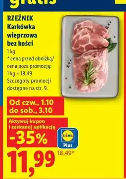 Lidl Karkówka wieprzowa bez kości Rzeźnik oferta